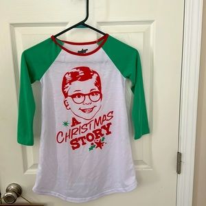 Kids A Christmas Story raglan nightshirt